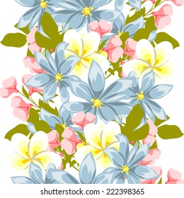 Abstract Elegance Seamless pattern with floral background
