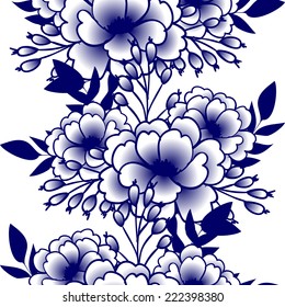 Abstract Elegance Seamless pattern with floral background
