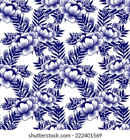 Abstract Elegance Seamless pattern with floral background