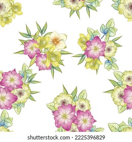 Resumen de la elegancia sin problemas con fondo floral