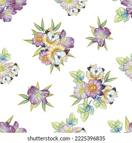 Resumen de la elegancia sin problemas con fondo floral