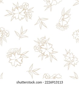 Abstract elegance seamless pattern with floral background