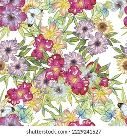 Resumen de la elegancia sin problemas con fondo floral