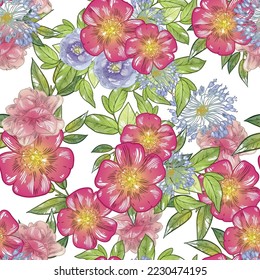 Resumen de la elegancia sin problemas con fondo floral