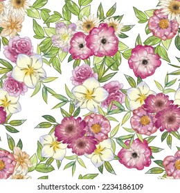 Resumen de la elegancia sin problemas con fondo floral