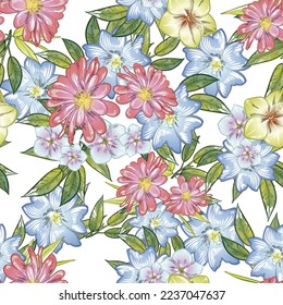 Resumen de la elegancia sin problemas con fondo floral