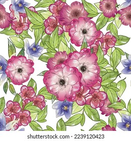 Abstract elegance seamless pattern with floral background