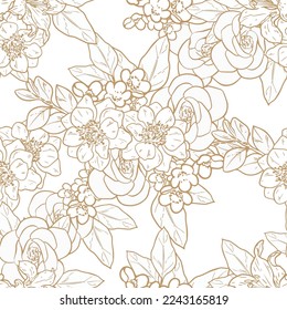 Resumen de la elegancia sin problemas con fondo floral