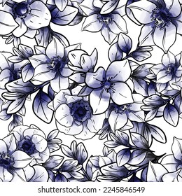 Resumen de la elegancia sin problemas con fondo floral