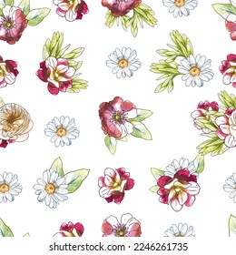 Resumen de la elegancia sin problemas con fondo floral