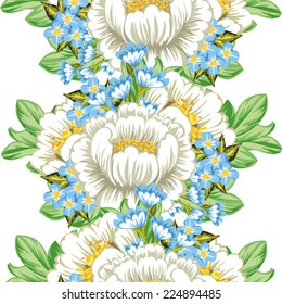 Abstract Elegance Seamless pattern with floral background