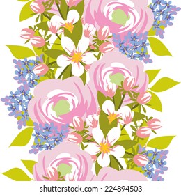 Abstract Elegance Seamless pattern with floral background