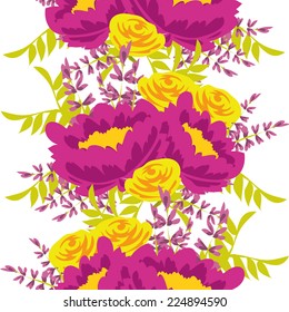 Abstract Elegance Seamless pattern with floral background