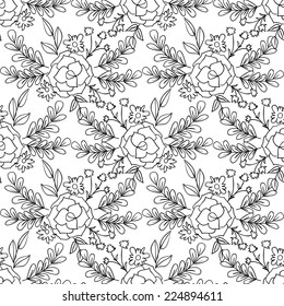 Abstract Elegance Seamless pattern with floral background