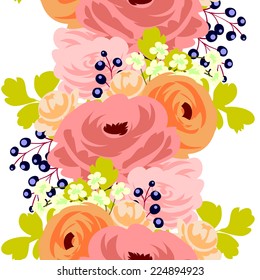 Abstract Elegance Seamless pattern with floral background