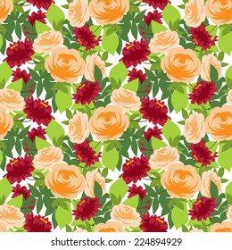 Abstract Elegance Seamless pattern with floral background