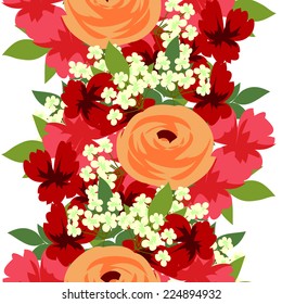 Abstract Elegance Seamless pattern with floral background