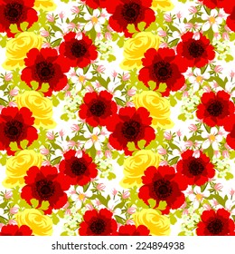 Abstract Elegance Seamless pattern with floral background