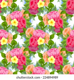 Abstract Elegance Seamless pattern with floral background