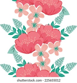 Abstract Elegance Seamless pattern with floral background