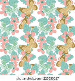 Abstract Elegance Seamless pattern with floral background