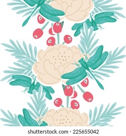 Abstract Elegance Seamless pattern with floral background