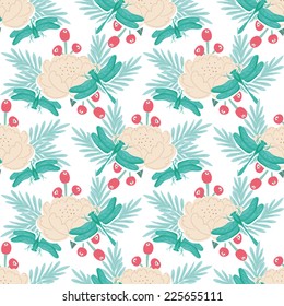 Abstract Elegance Seamless pattern with floral background