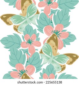 Abstract Elegance Seamless pattern with floral background