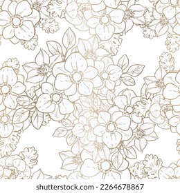 Abstract elegance seamless pattern with floral background
