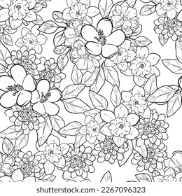 Abstract elegance seamless pattern with floral background