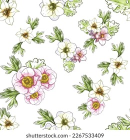 Abstrakte Eleganz, nahtloses Muster mit floralem Hintergrund