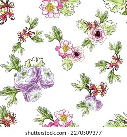 Abstrakte Eleganz, nahtloses Muster mit floralem Hintergrund