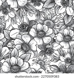 Abstrakte Eleganz, nahtloses Muster mit floralem Hintergrund