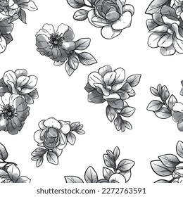 Resumen de la elegancia sin problemas con fondo floral