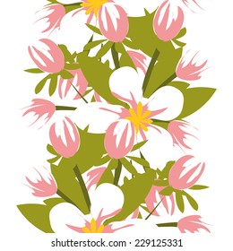 Abstract Elegance Seamless pattern with floral background