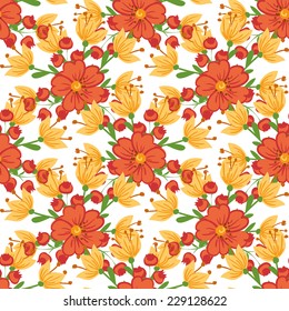 Abstract Elegance Seamless pattern with floral background 