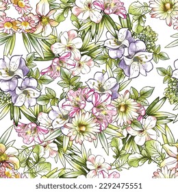 Resumen de la elegancia sin problemas con fondo floral