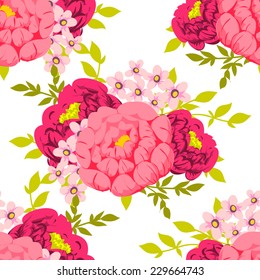 Abstract Elegance Seamless pattern with floral background