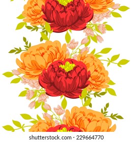 Abstract Elegance Seamless pattern with floral background