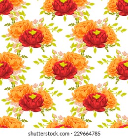 Abstract Elegance Seamless pattern with floral background