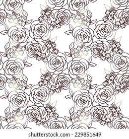 Abstract Elegance Seamless pattern with floral background