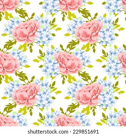 Abstract Elegance Seamless pattern with floral background