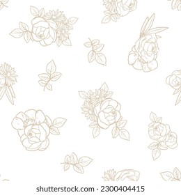 Abstract elegance seamless pattern with floral background
