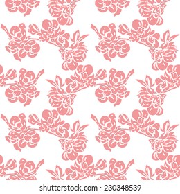 Abstract Elegance Seamless pattern with floral background