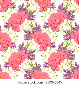 Abstract Elegance Seamless pattern with floral background