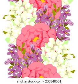 Abstract Elegance Seamless pattern with floral background