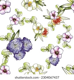 Resumen de la elegancia sin problemas con fondo floral