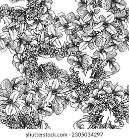 Abstract elegance seamless pattern with floral background