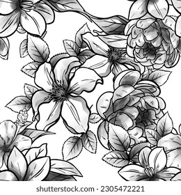 Resumen de la elegancia sin problemas con fondo floral