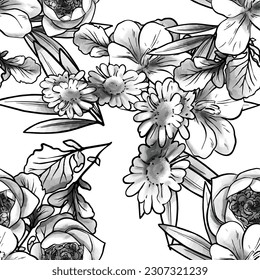Resumen de la elegancia sin problemas con fondo floral